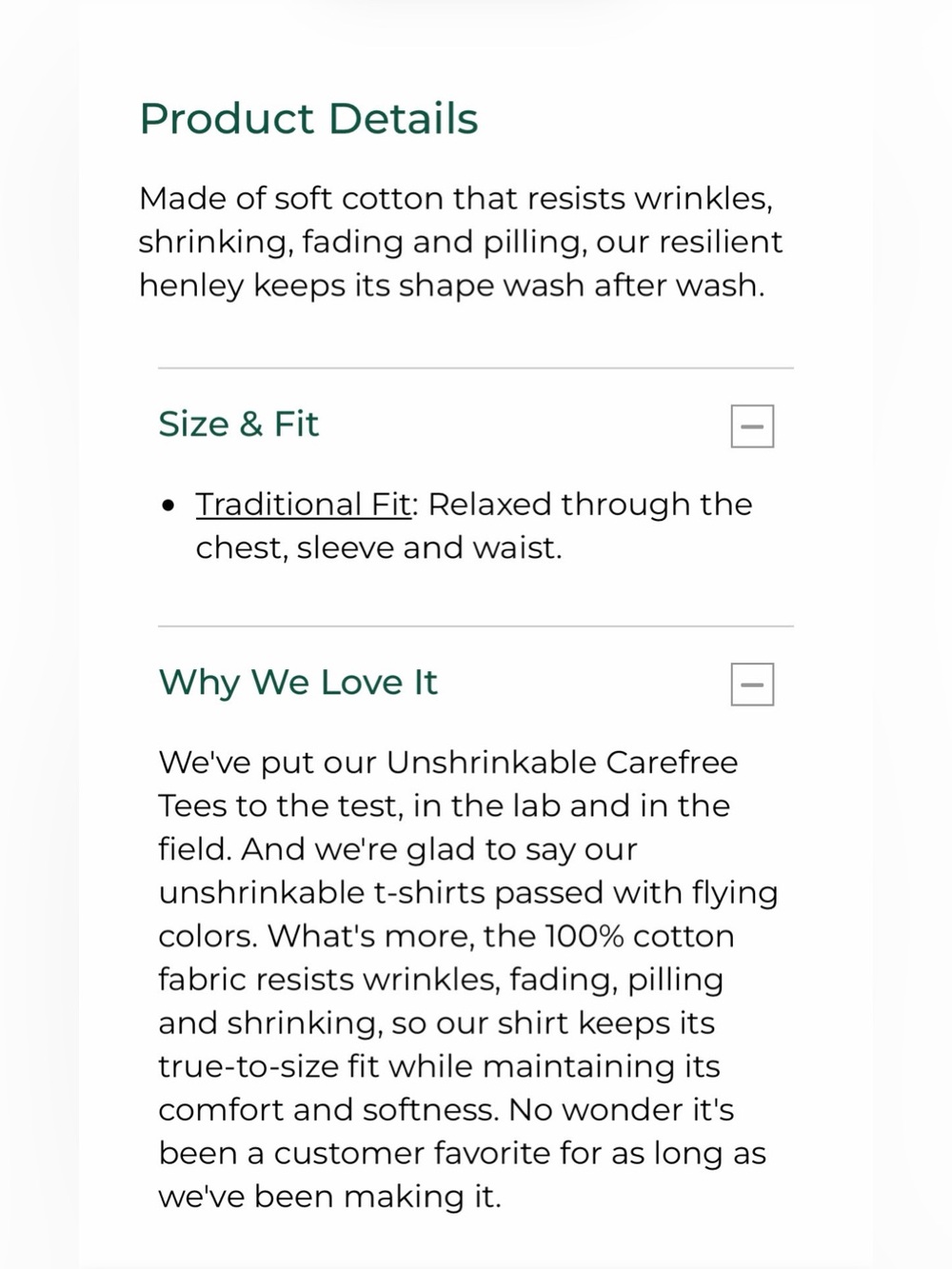LL Bean Men's Carefree Unshrinkable Tee, Traditional Fit, Long-Sleeve Henley. - Picture 4 of 6